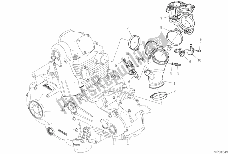 All parts for the Throttle Body of the Ducati Scrambler 1100 Special Thailand 2020
